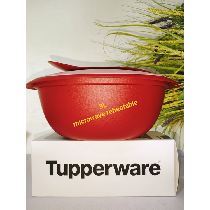 Tupperware Royal Red Blossoms Large Rice Server with Spoon | Shopee ...