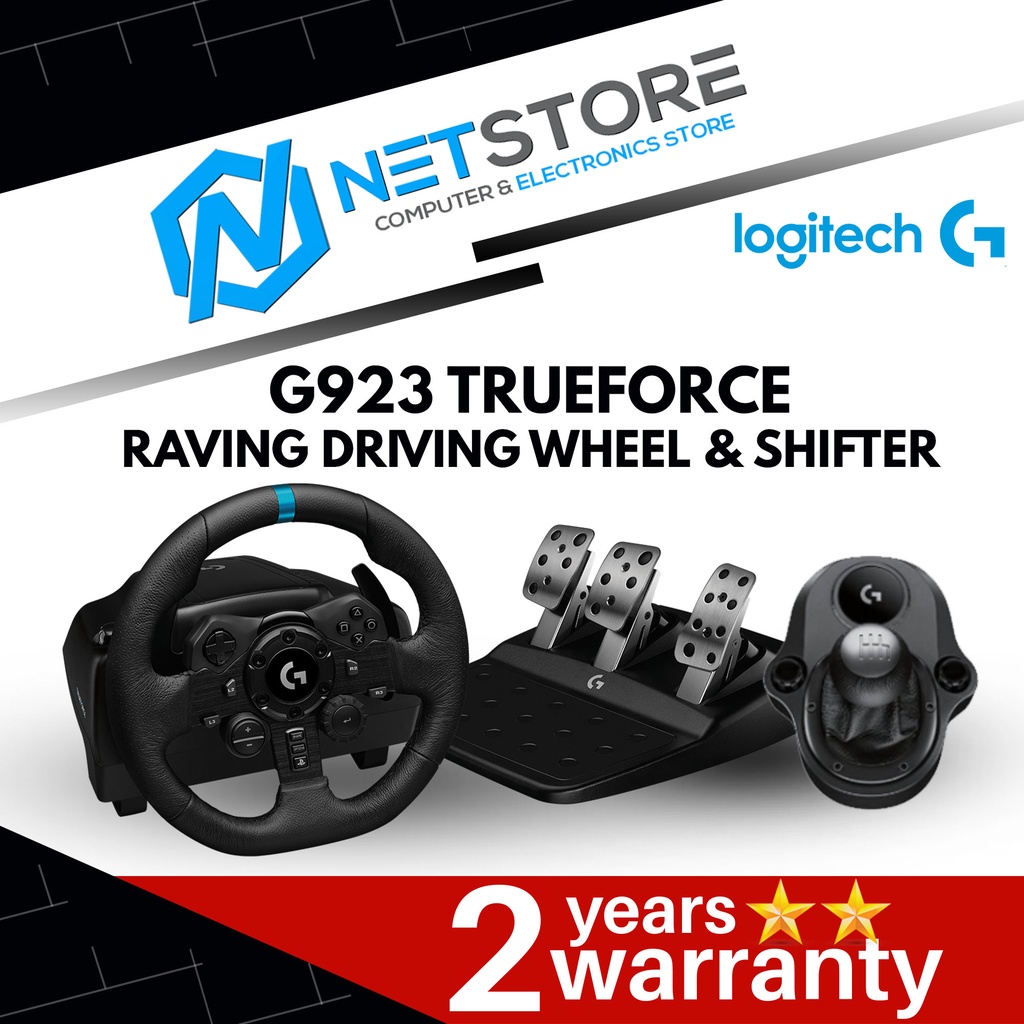 LOGITECH BUNDLE G923 TRUEFORCE Racing Wheel + G Driving Force Shifter ...