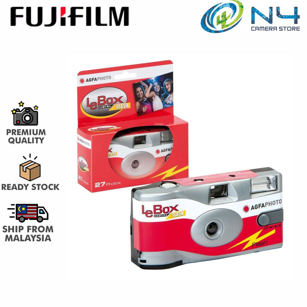 AgfaPhoto LeBox Single-Use Flash Camera (27 Exposures)