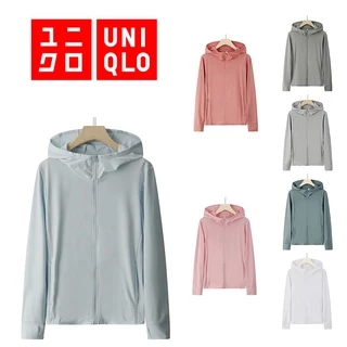 COD Uniqlo Sun Protection Jacket Men Plus Size With Hooded Windbreaker  Loose Fat Men's Outdoors Thin Breathable Quick-drying Jacket