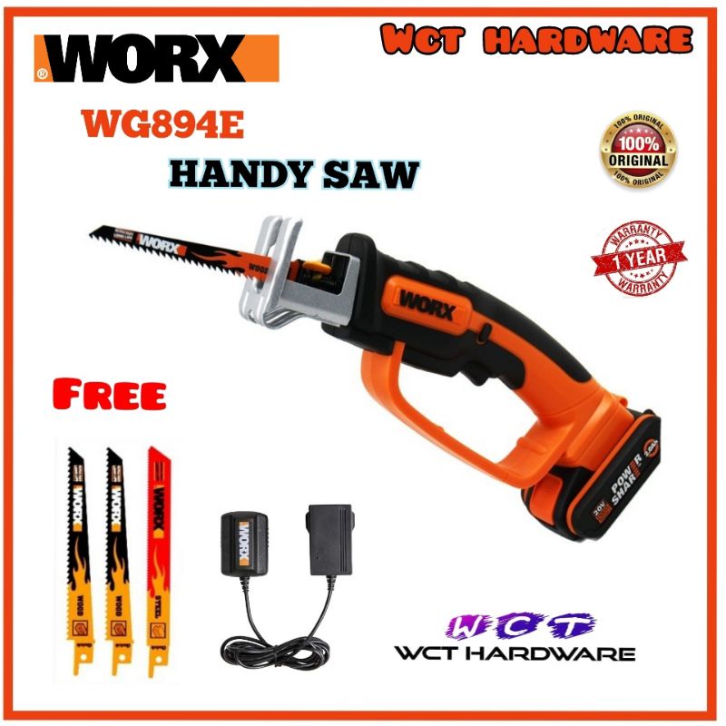 WORX WG894E 20V Lithium Ion Handy Saw with 2.0 Ah Powershare