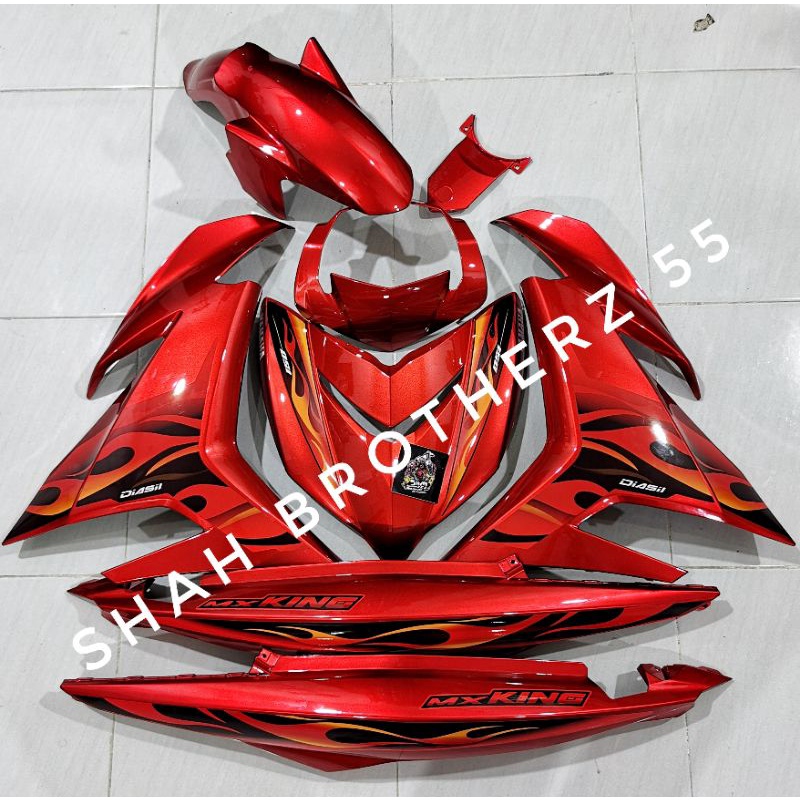 COVERSET Y15 V1/V2 CUSTOM FULL MERAH API🔥 | Shopee Malaysia