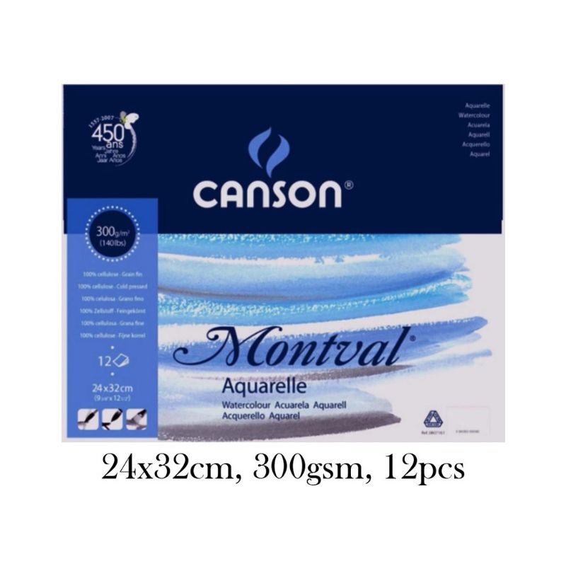 Special Promotion Price For Canson® Montval® Watercolour 4 Sides Glued Block Cold Pressed