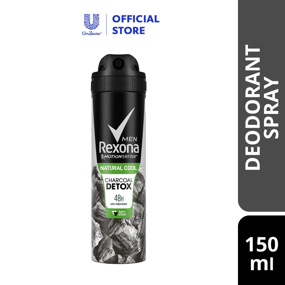 Rexona Men Natural Cool Charcoal Detox Spray (150ml) Shopee Malaysia