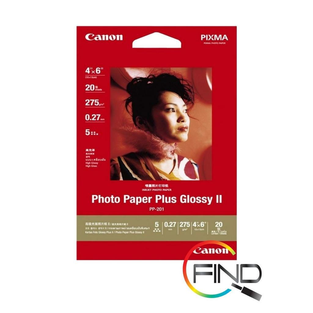 Canon PP-201 4R Photo Paper (20 Sheets) Plus Glossy II ( 265g/m2 ) For ...