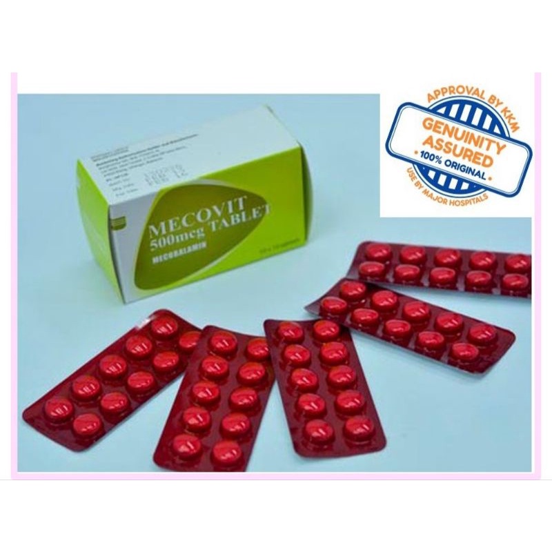 MECOVIT 500mcg VITAMIN B12 **1 PAPAN SAHAJA** URAT SARAF (EXP JAN TO