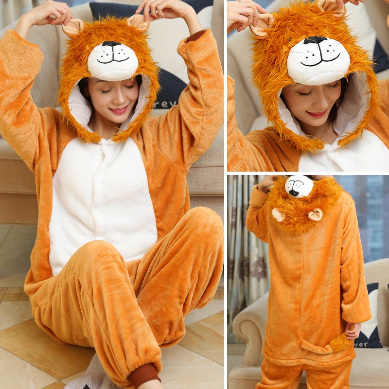 Men One-piece Pajama, Animal Kigurumi Onesie For Adults Women Full Body  Pyjama Cartoon Cosplay Costume