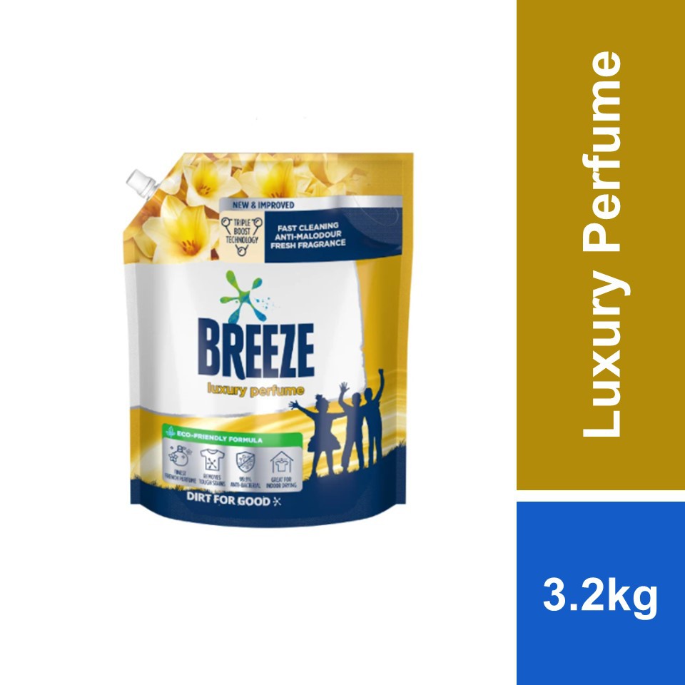 Breeze Liquid Refill Detergent Luxury Perfume 3.2kg Shopee Malaysia