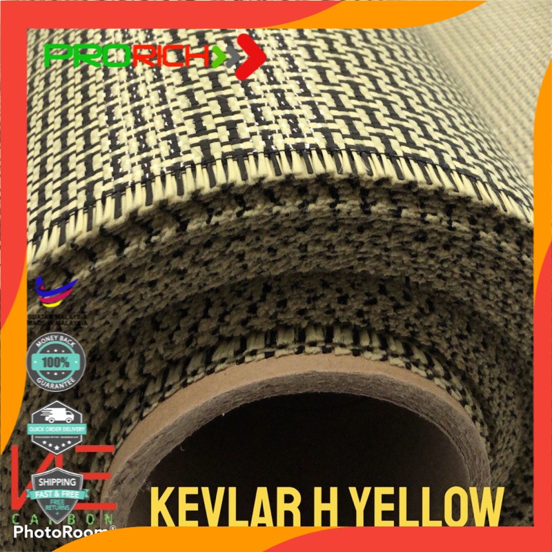 DAILY SHIP] Kevlar H Yellow / Red / I WEAVE KEVLAR YELLOW / CARBON FABRIC / CARBON  FIBER