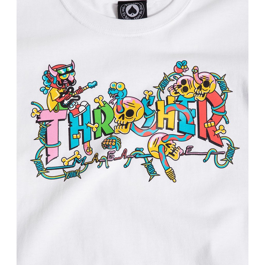 Thrasher Devil Music White T-Shirt