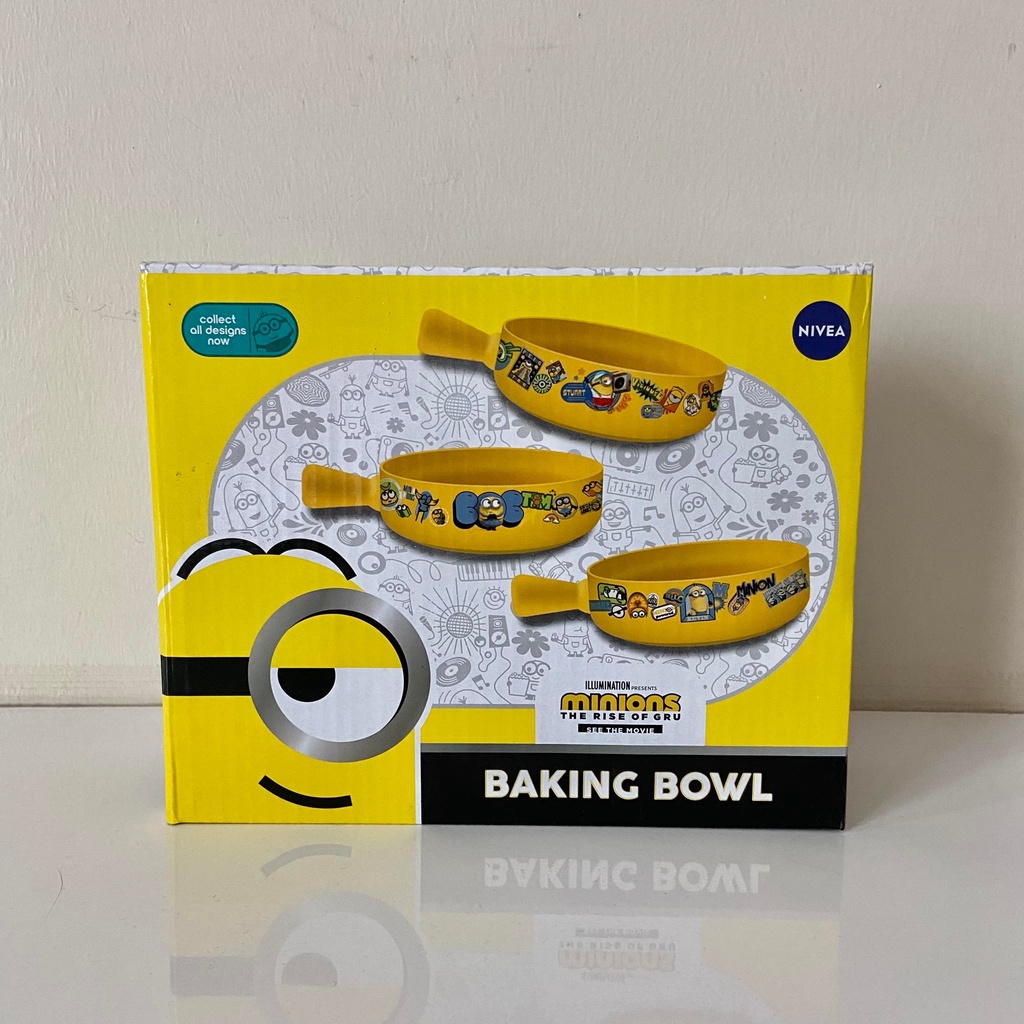 Nivea minion bowl minion plate with handle limited edition Shopee