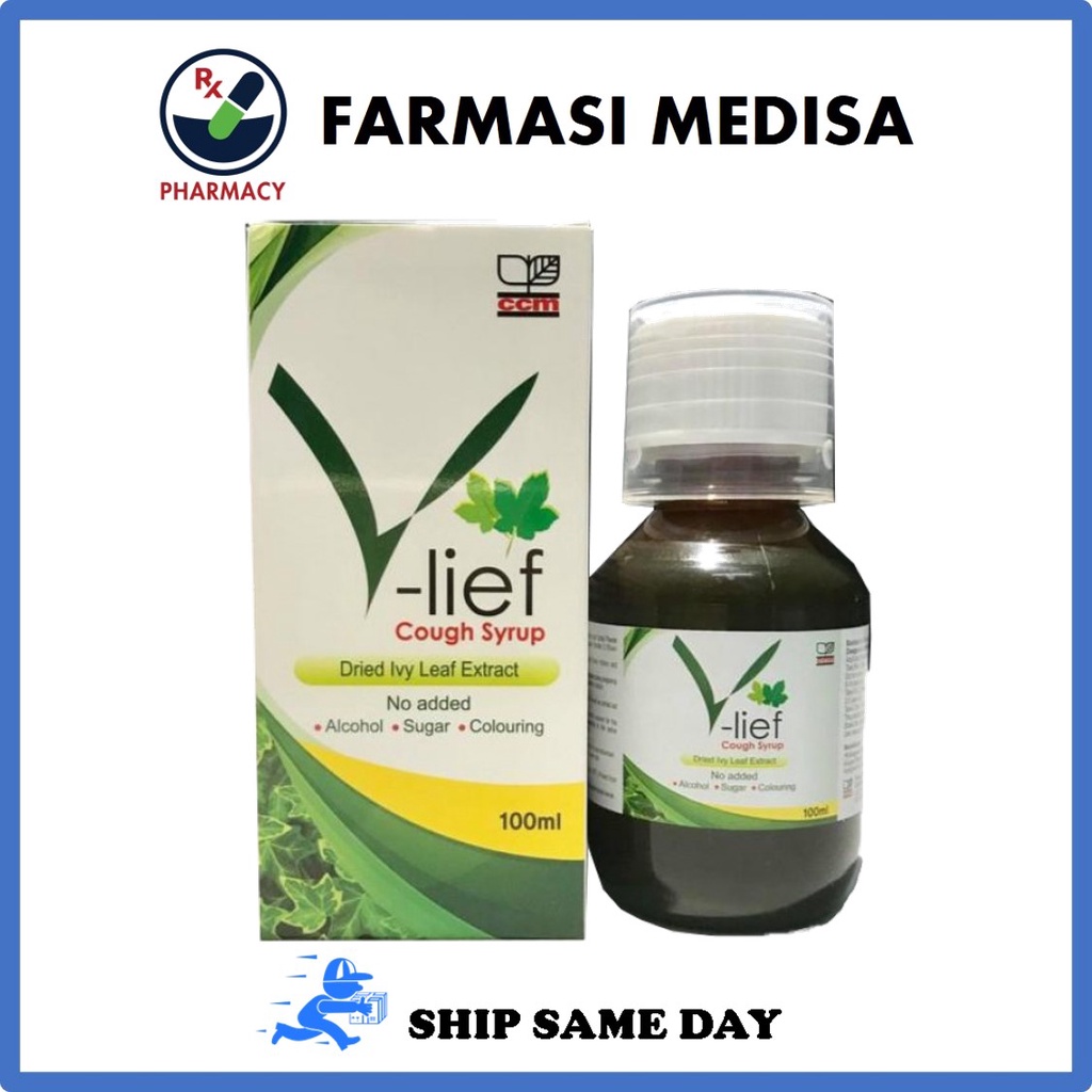 (SHIP SAME DAY) VLief Cough Syrup 100ml (Exp6/2022) Duopharma Dried