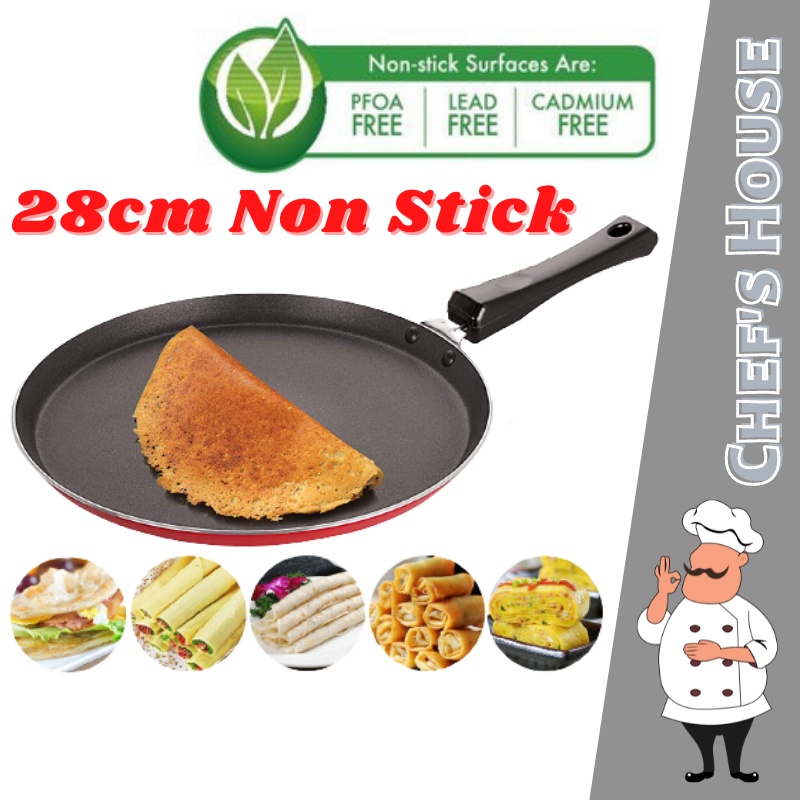 HAPPi STUDIO 11 Inch Crepe Pan Nonstick - Pancake Pan with Crepe Spreader -  Induction Cooktop Griddle Pan - Dosa Pan for Crepes