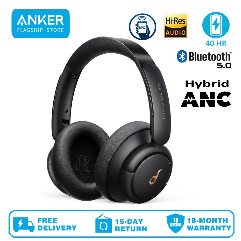 Soundcore by Anker Life Q30 Hybrid Active Noise Cancelling Headphones with  Multiple Modes, Hi-Res Sound, Custom EQ via App, 40H Playtime, Comfortable