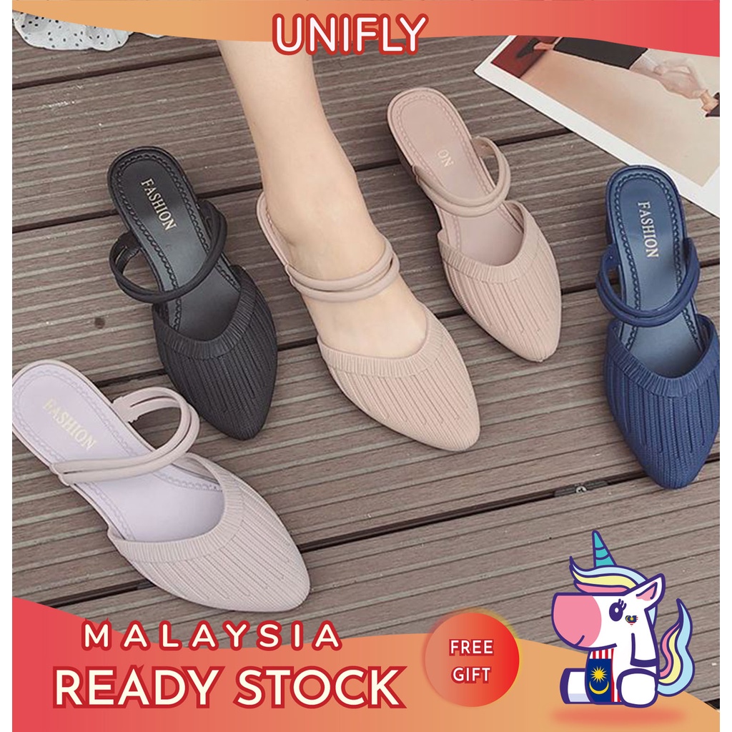 Msia Ready Stock Unifly Straw 2 Way Strap Wear Women High Heels OL Shoes Kasut Tinggi Perempuan Wanita Office Ladies Shopee Malaysia