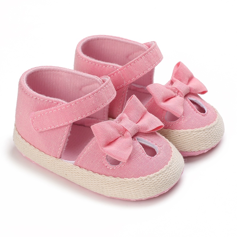 Pink Baby Shoes Binyag Girl Princess Toddler Shoes Newborn Flats ...