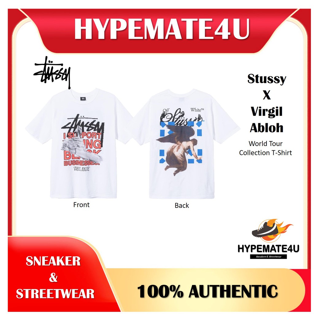 Stussy X Virgil Abloh, Men's Fashion, Tops & Sets, Tshirts & Polo