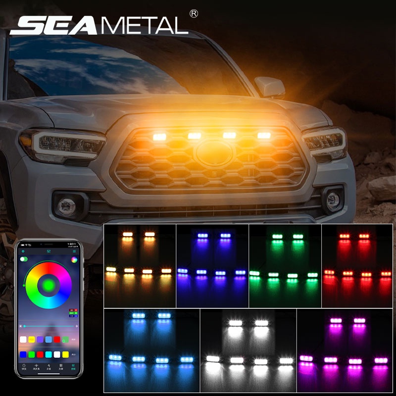 APP Control LED Light DRL for Car Front Grille Lights OffRoad Pickup