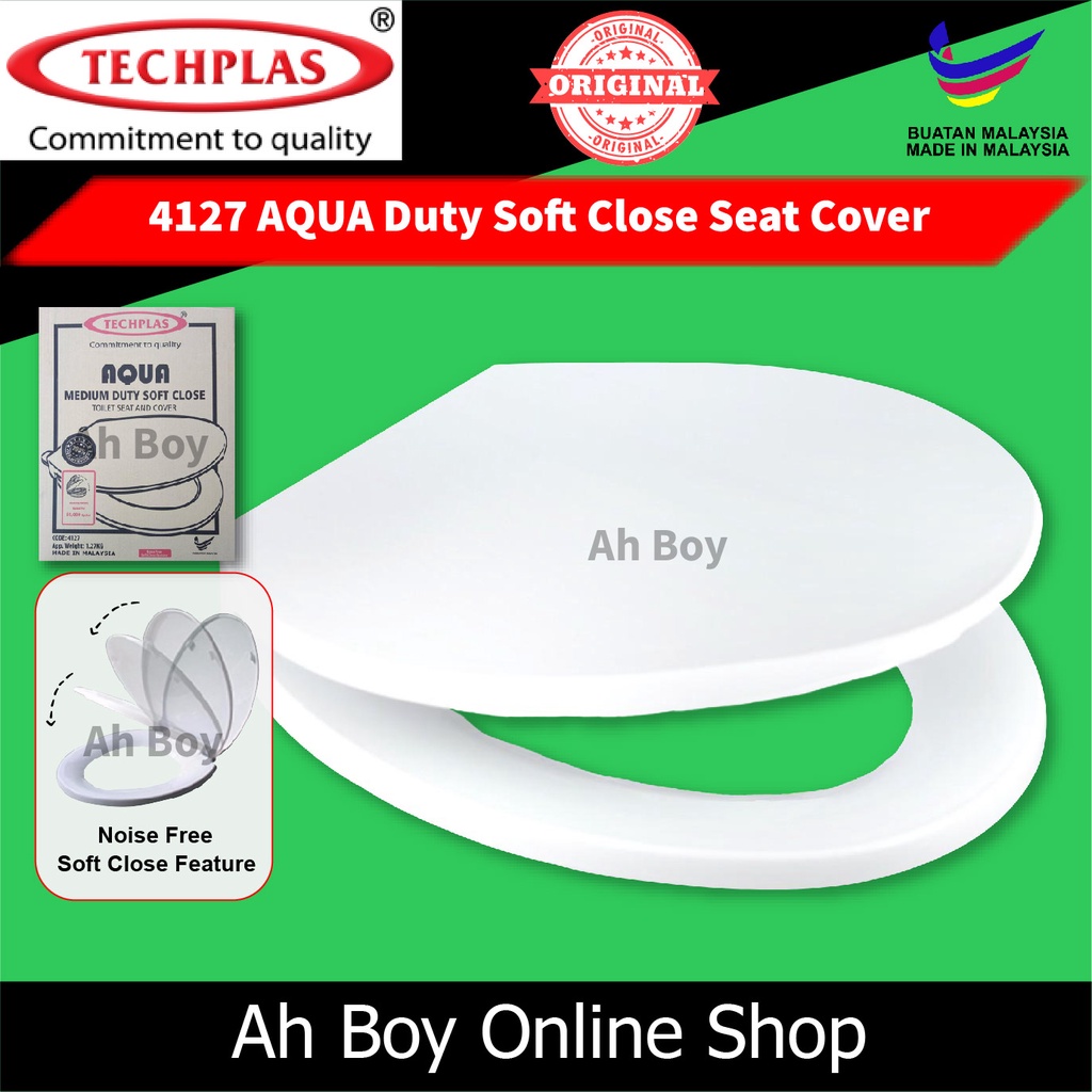 TECHPLAS Toilet Seat Cover White( 4127 Soft Close )/( 4125 Medium Duty ...