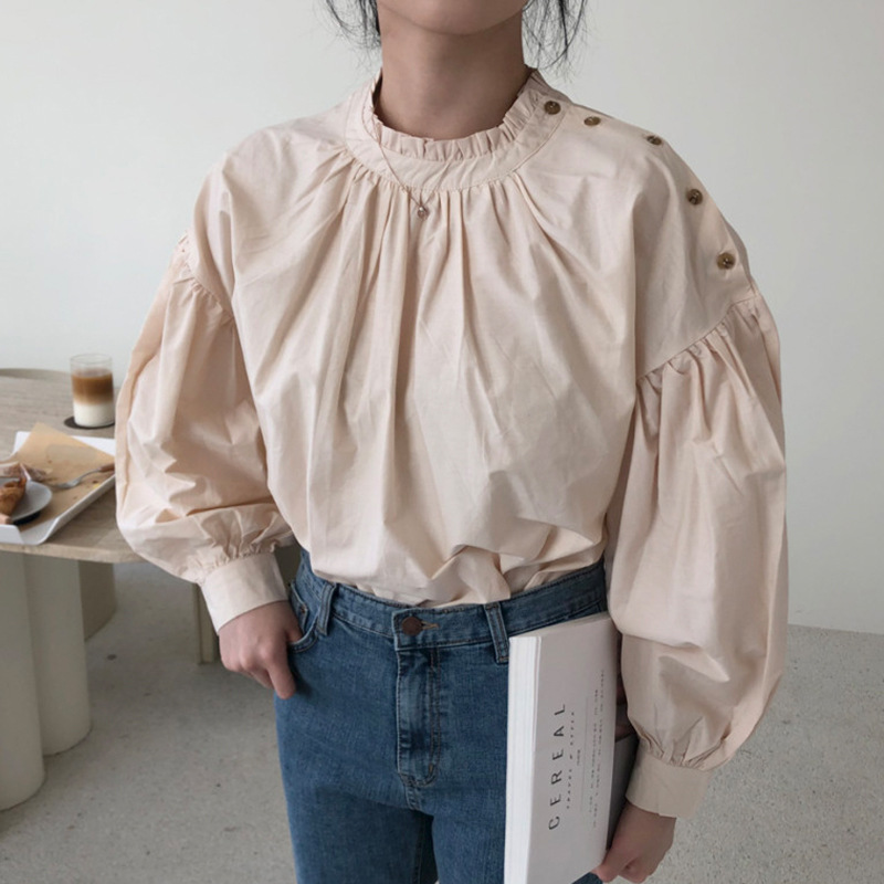 🔥🖤🎀New Chiffon Long Puff Blouse Shirt with Square Neck Flared Sleeves🔥 ...