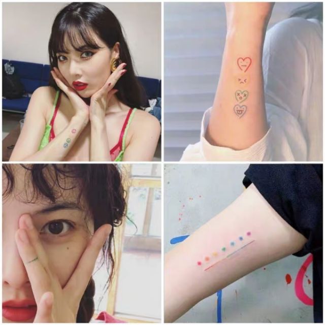 Korean Temporary Tattoo (Hyuna / Minimalist Style) 泫雅同款纹身贴 | Shopee Malaysia