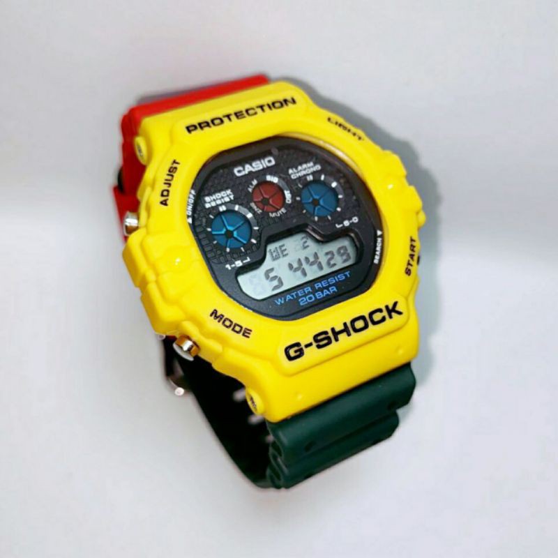 5 VARIASI JAM TANGAN G SHOCK TAPAK KUCING DW5900 BIRU KUNING MERAH HITAM RASTA MEN DIGITAL WATCH GSHOCK MURAH Shopee Malaysia