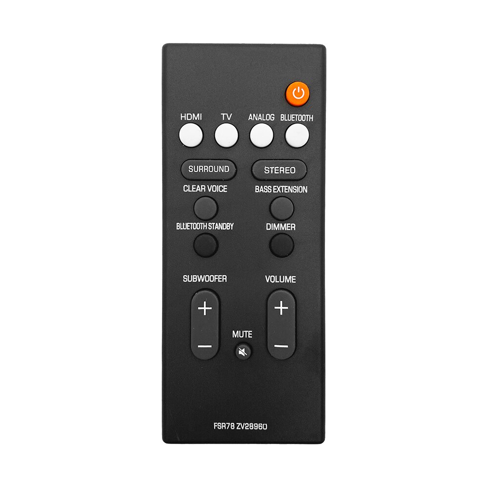New FSR78 ZV28960 For Yamaha Sound Bar Remote Control ATS1060 ATS1070
