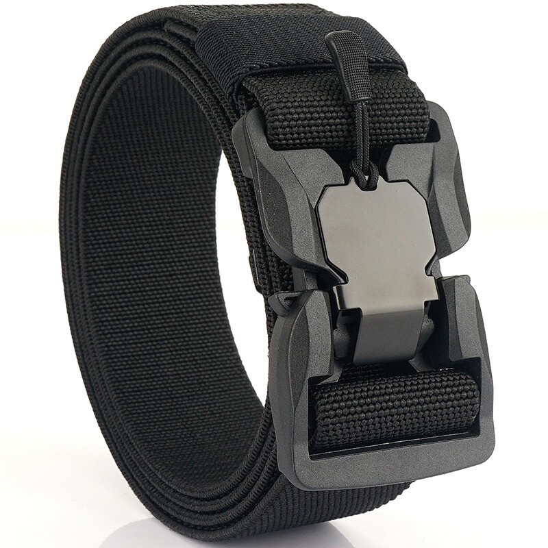 Men belt Buckle High Strength Elastic Canvas Polyester Belt