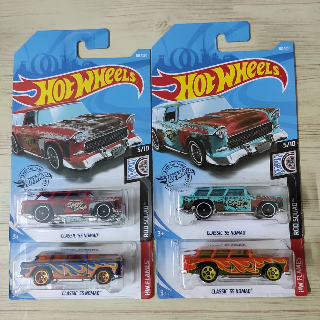 Hot Wheels Classic 55 Nomad Hw Flames Factory Sealed Kmart Exclusives Rod Squad Shopee 2555
