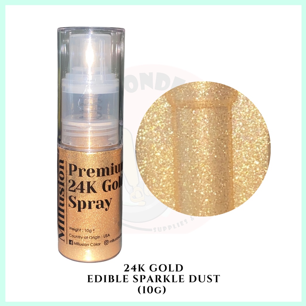 Millusion Edible Glitter Spray Shimmer Spray Edible Cake Glitter