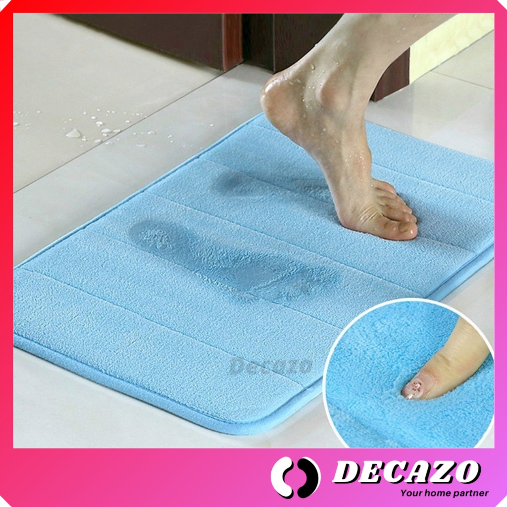 Bath Mat Kitchen Carpet 40x60cm Water Absorption Rug Shaggy Memory Foam ...