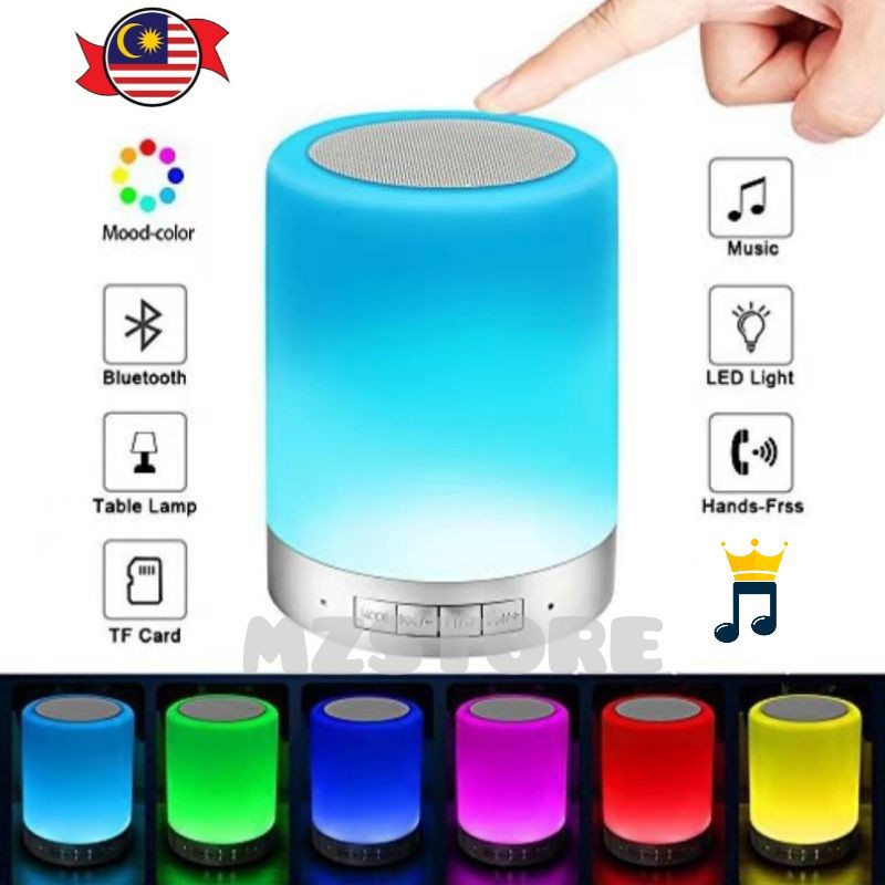 USB Portable Mini Bluetooth Speaker Wireless Touch Control With LED ...