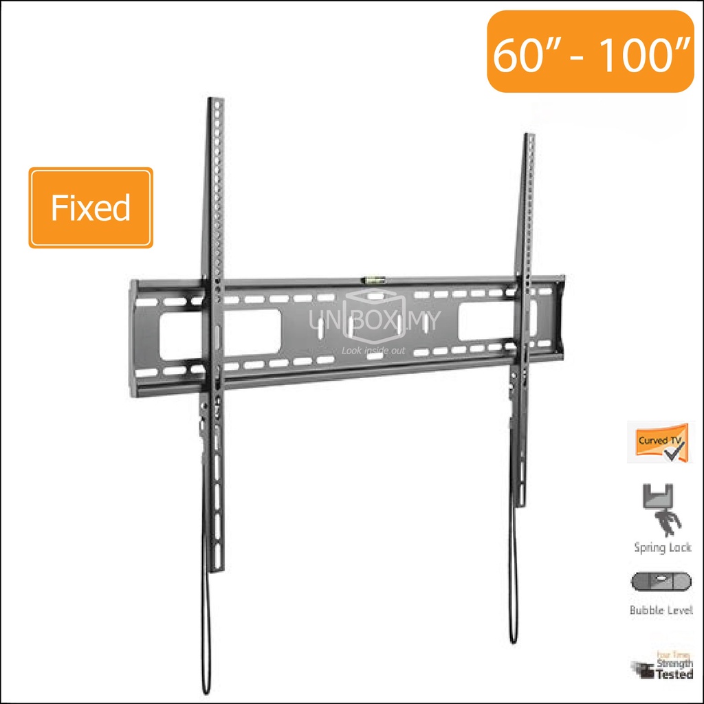 Solid Large TV Wall Mount 60100 inch Fixed Tilt Heavy Duty TV Wall