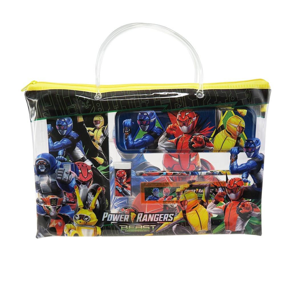 Power Ranger Beast Morphers Stationery Set With Transparent Document ...