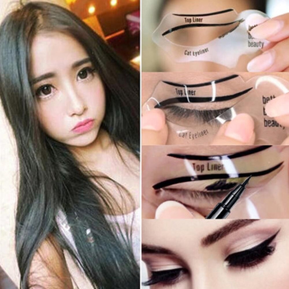 1Pair Cat Eyeliner Guides Easy Quick Makeup Tool Eye Liner Stencils