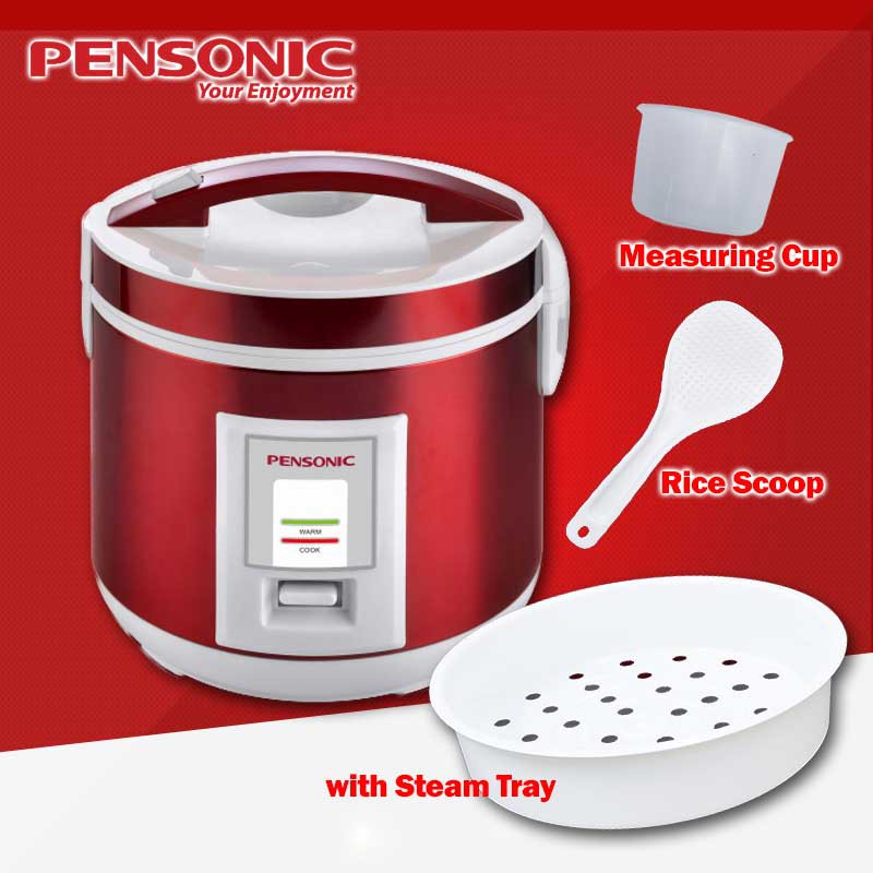 Pensonic Rice Cooker 1.8L Jar Type Premium RED PSR-1802 With Steam Tray ...