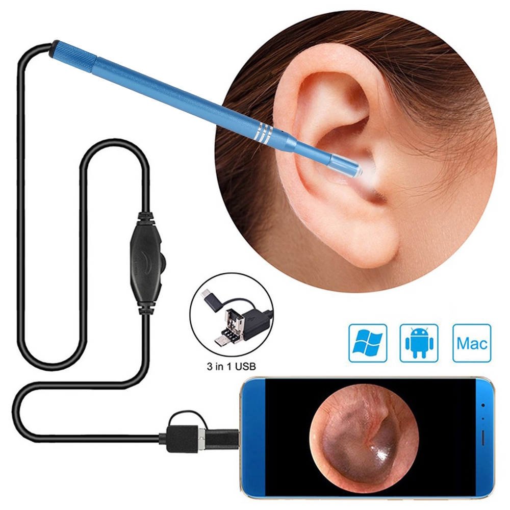 3 in 1 USB HD Visual Endoscope Ear Spoon Camera Android PC Earpick ...