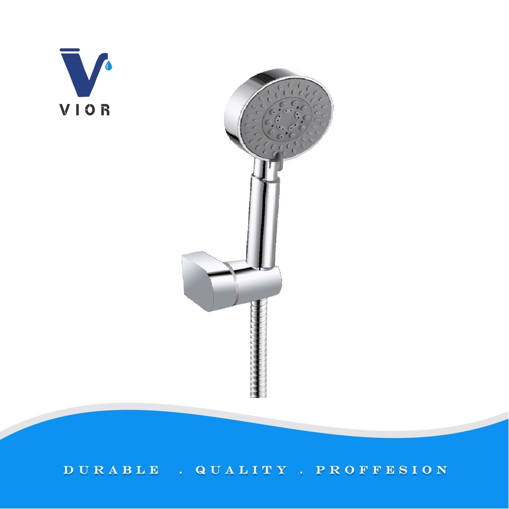 CHROME ITALY Standard Round Handheld Shower head Set C/W 1.2M Flexible