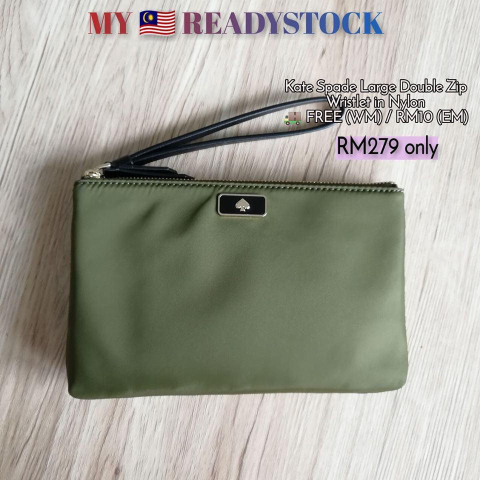 Readystock Kate Spade Medium Nylon Double Zip Wristlet Wallet Ladies Purse  | Shopee Malaysia