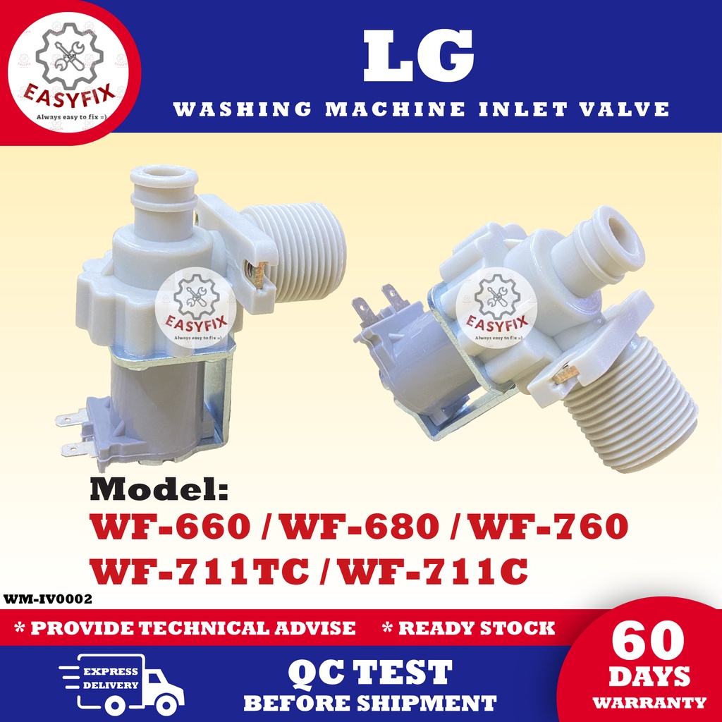 WF660 / WF680 / WF760 / WF711C / WF711TC LG WASHING MACHINE WATER INLET VALVE Shopee Malaysia