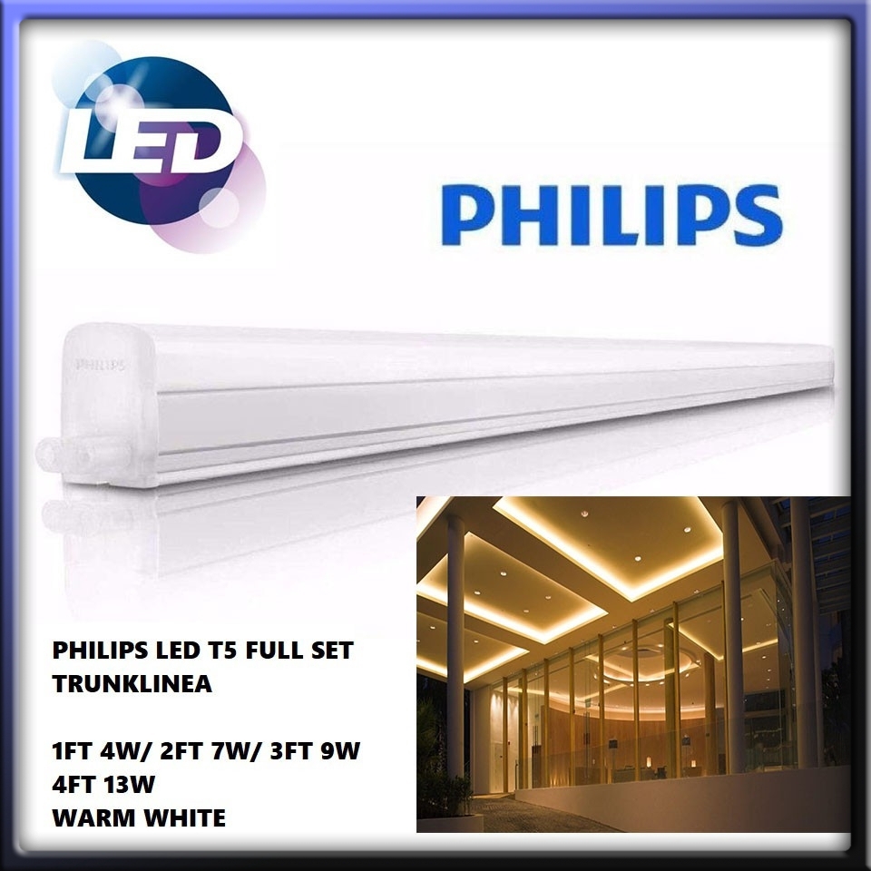 Philips LED T5 Batten 3000K (Warmwhite) 1FT/2FT/3FT/4FT WITH CONNECTOR ...