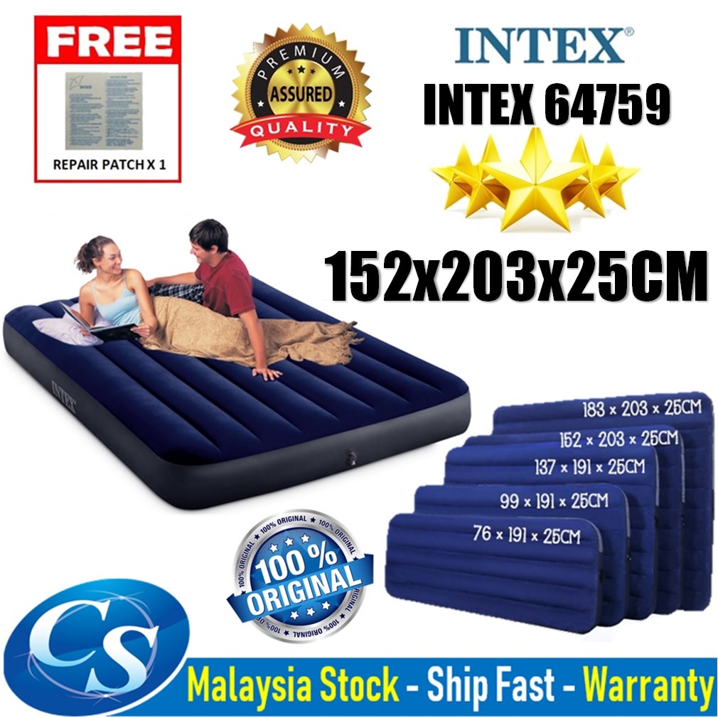 (76cm/99cm/137cm/152cm/183cm x 191x25cm) INTEX Inflatable bed 64756 ...