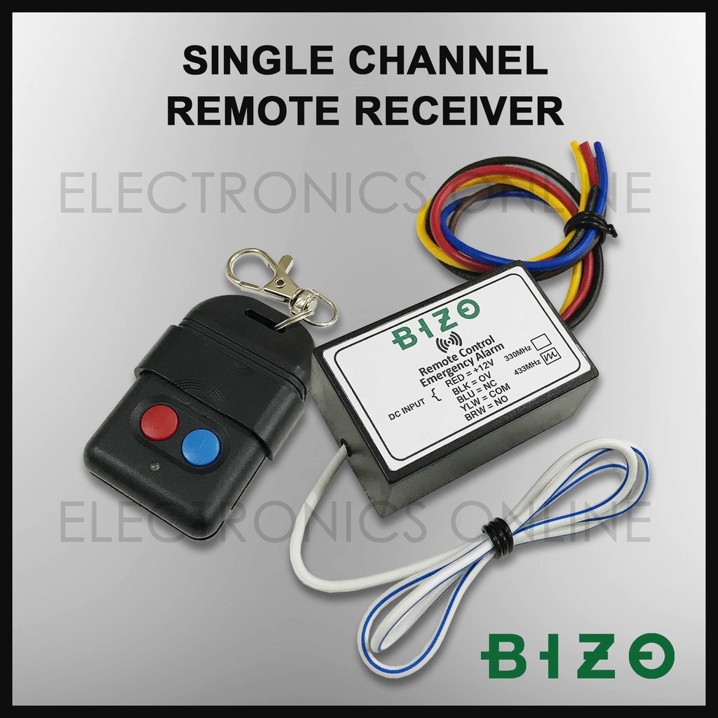 Single Channel Remote Receiver Momentary/Latch On Remote Control Alarm ...