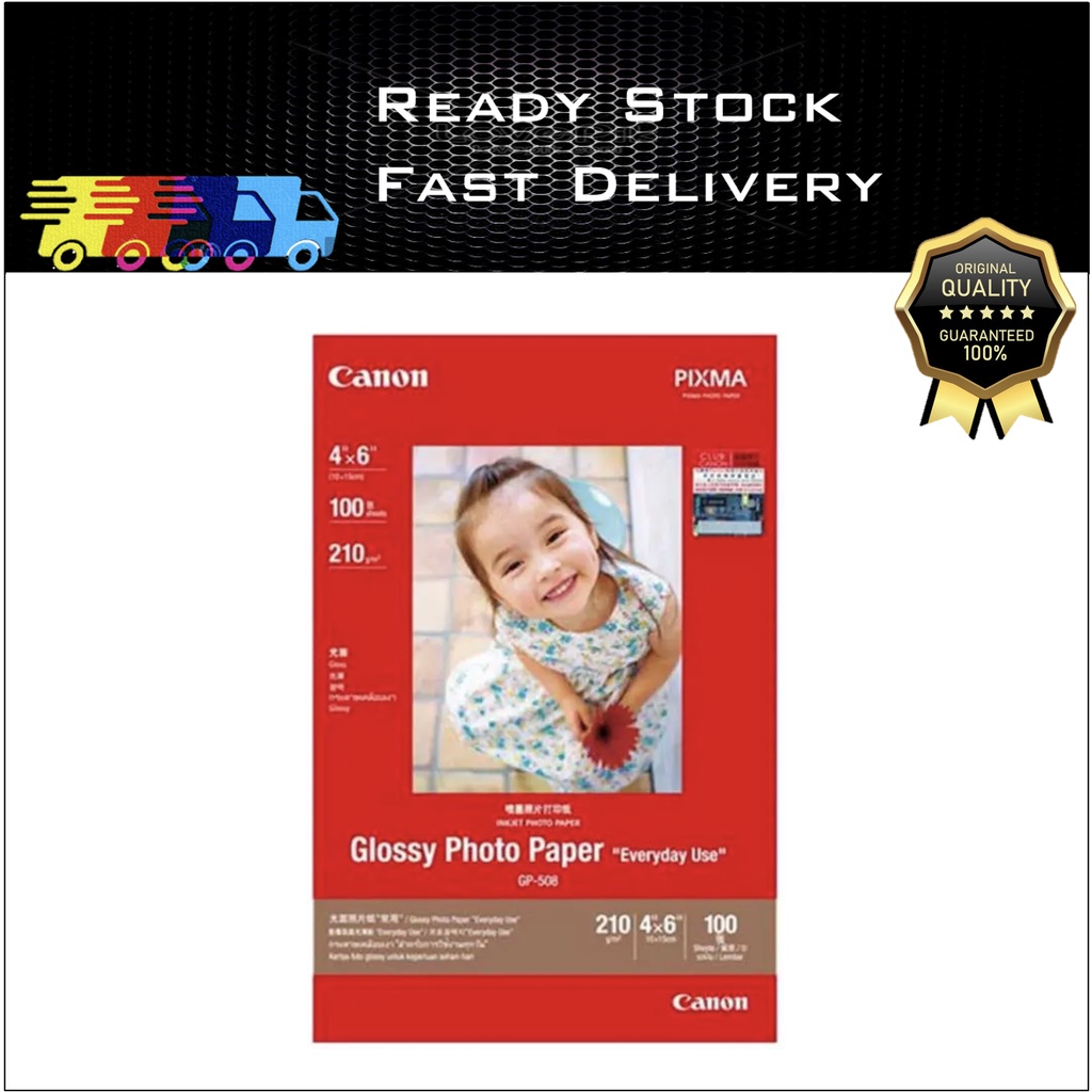 (Ready Stock) Canon Glossy Photo Paper 4R Glossy Photo Paper 20 sheets