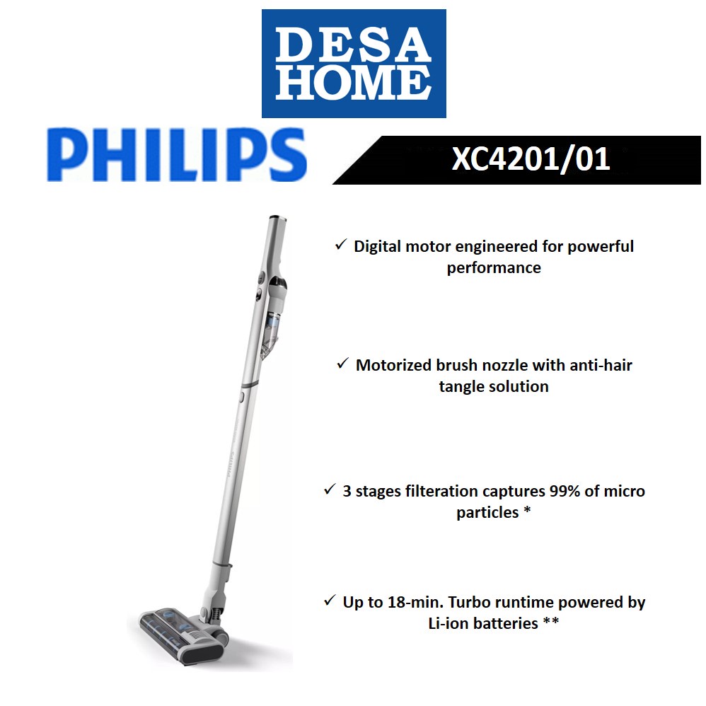 Philips Cordless Stick Vacuum Cleaner XC4201/01 Shopee Malaysia