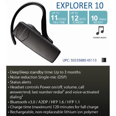 Bluetooth plantronics explorer discount 10