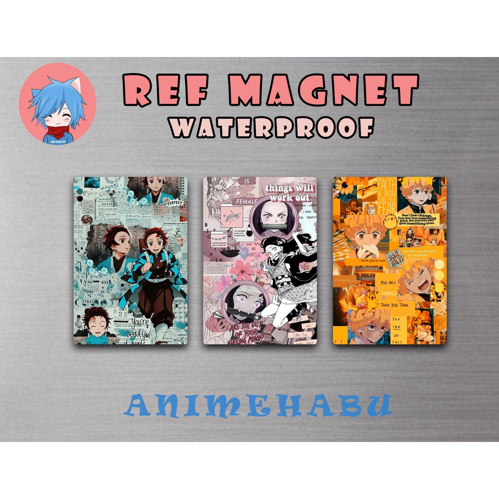 Aesthetic Demon Slayer Anime Collection Ref Magnet Waterproof [High ...