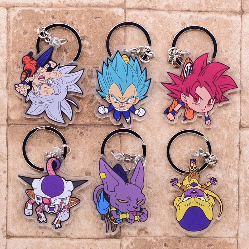 New Dragon Ball Key Ring Cute Anime Key Chain Pendant Cartoon ...