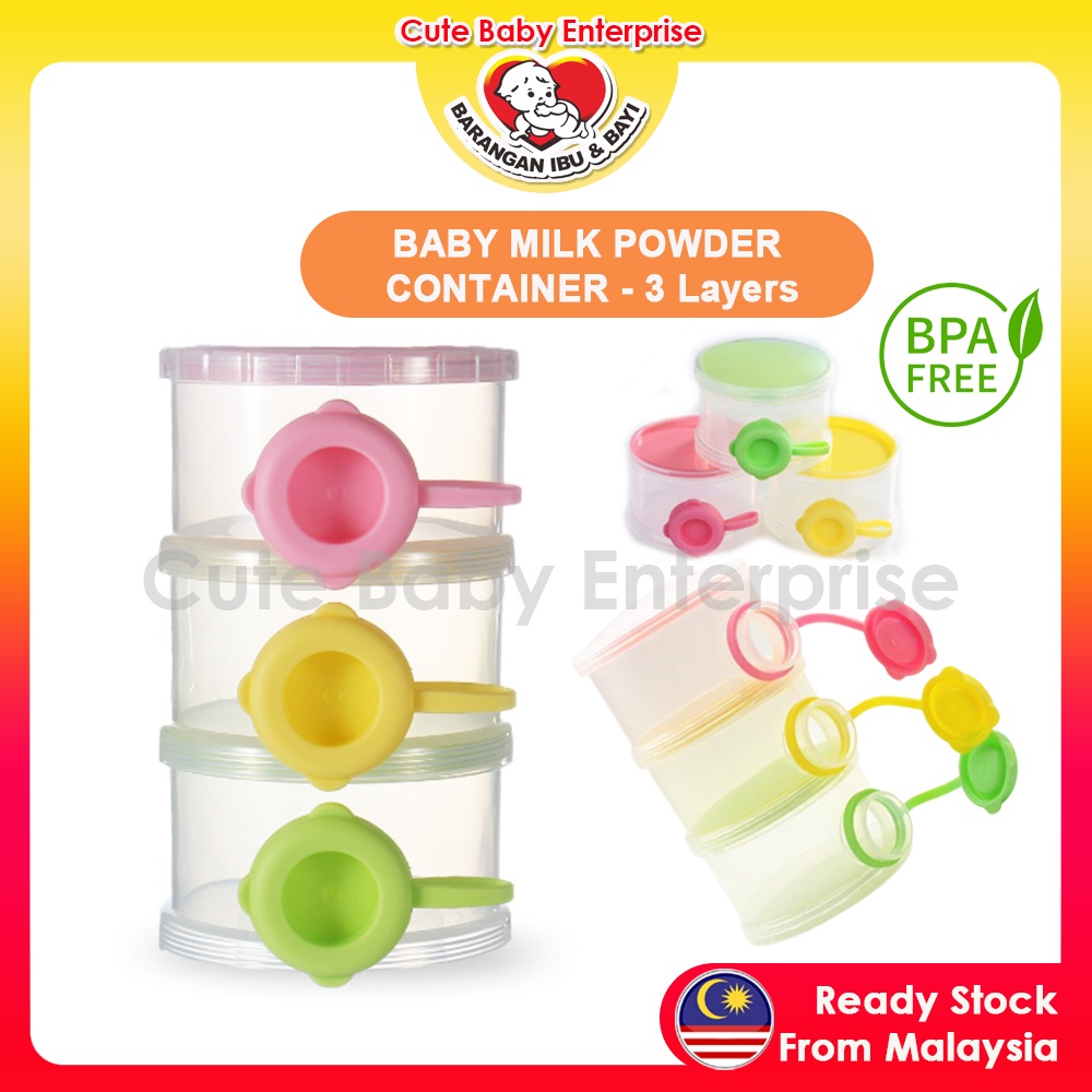 CUTE BABY 3 Layers Portable Multi Purpose Milk Powder Container ...