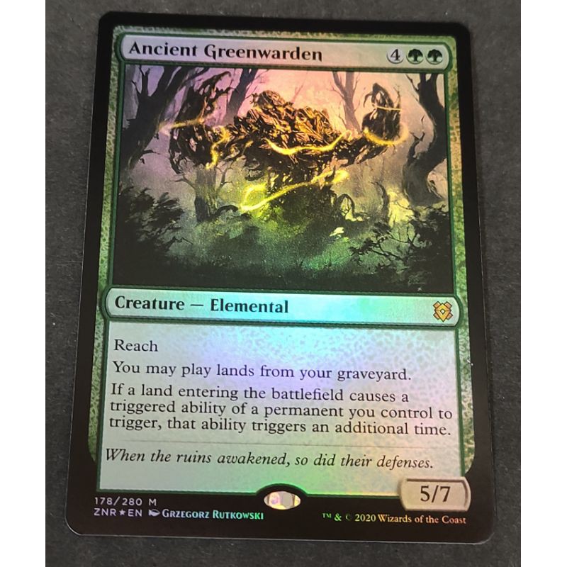 Magic The Gathering : Ancient Greenwarden Foil-Mythic Rare Zendikar ...